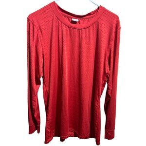 Women's Red Zyia Long Sleeve Shirt Size XXL